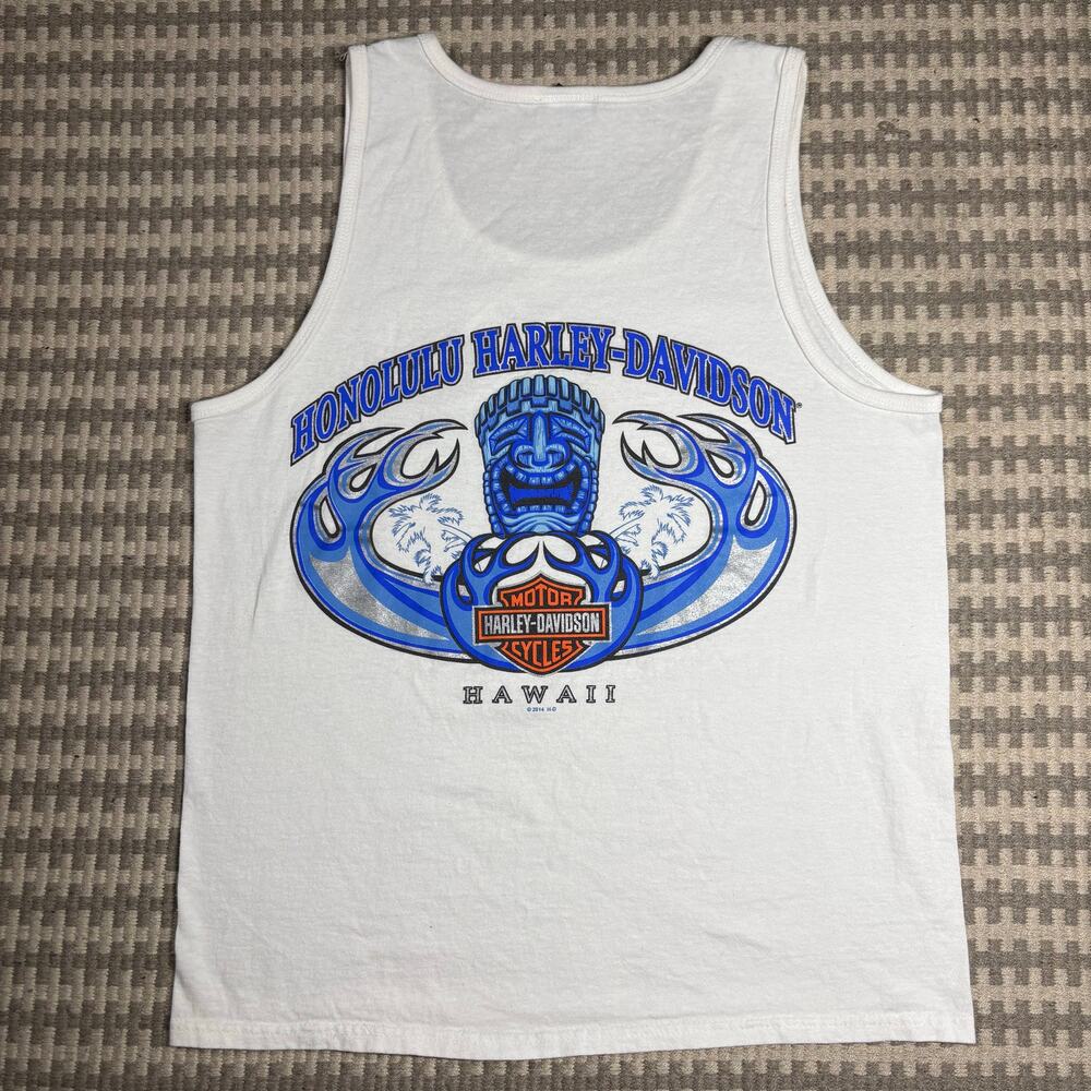 Harley-Davidson Hawaii Honolulu 2014 Tiki Wave Tank Top Size Medium